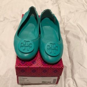 Tory Burch mint green ballet flats